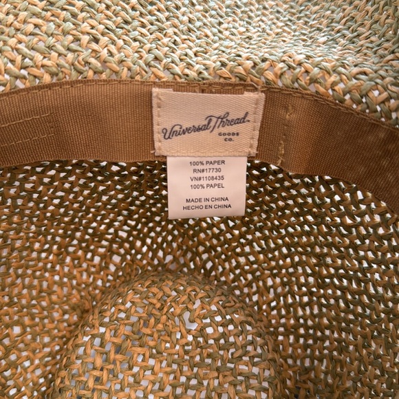 NWT American Threads cowboy straw beach hat - Picture 5 of 7